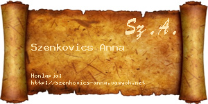 Szenkovics Anna névjegykártya